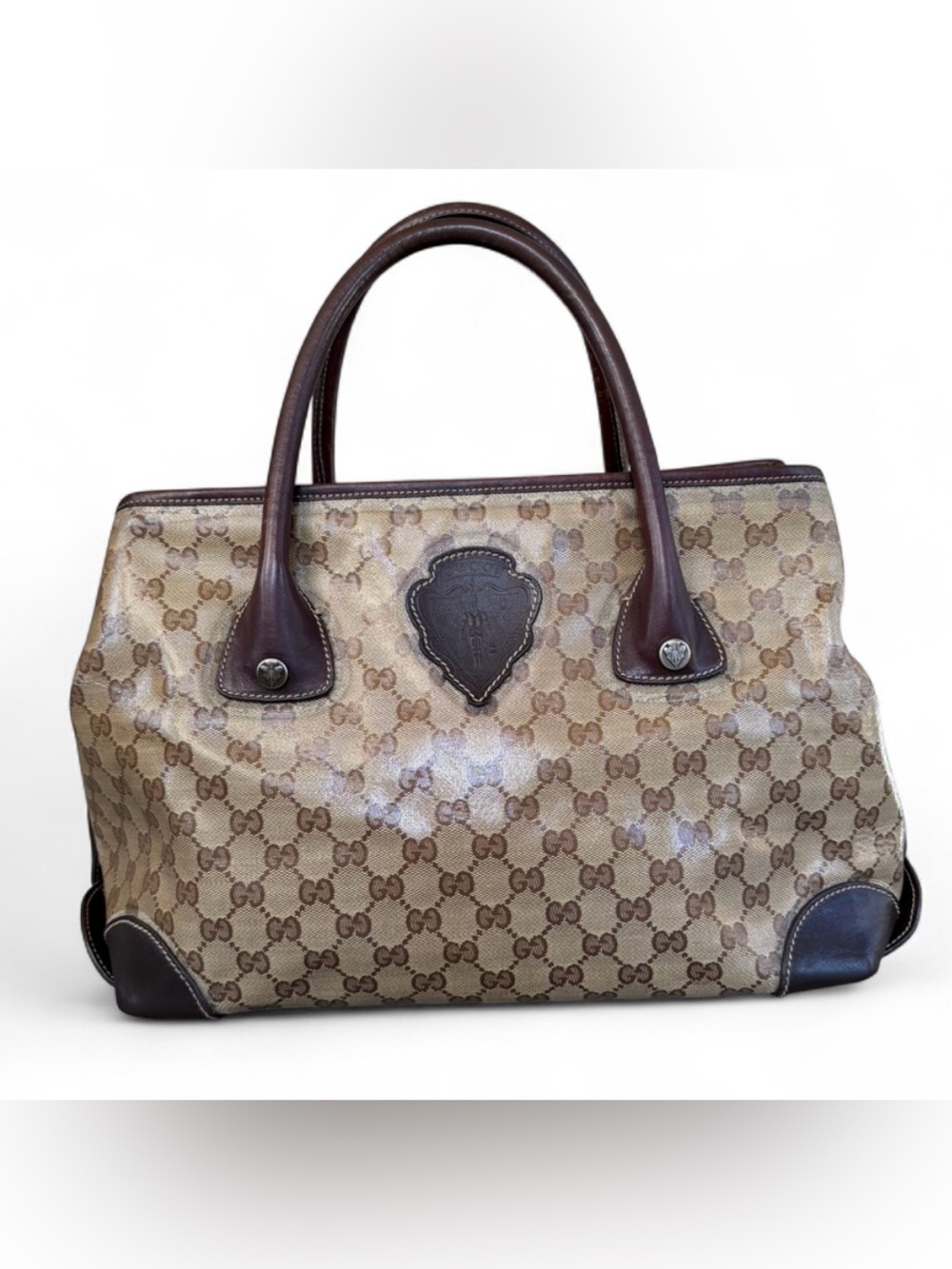 Gucci GG Crystal Coated Hysteria Crest Monogram Tote Bag. Comes with COA - Picture 3 of 17